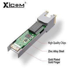 Xicom 10G RJ45 SFP Copper Module 10G/5G/2.5G RJ45 Port Transceiver 10GBase-T RJ45 Compatible with Cisco/Mikrotik Ethernet Switch