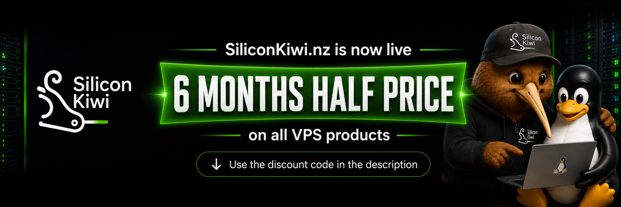 Use discount code: SMARTKIWI - Silicon Kiwi is BTIT's latest cloud technology offering; NZ Hosted Virtual Private servers at globally competitive prices